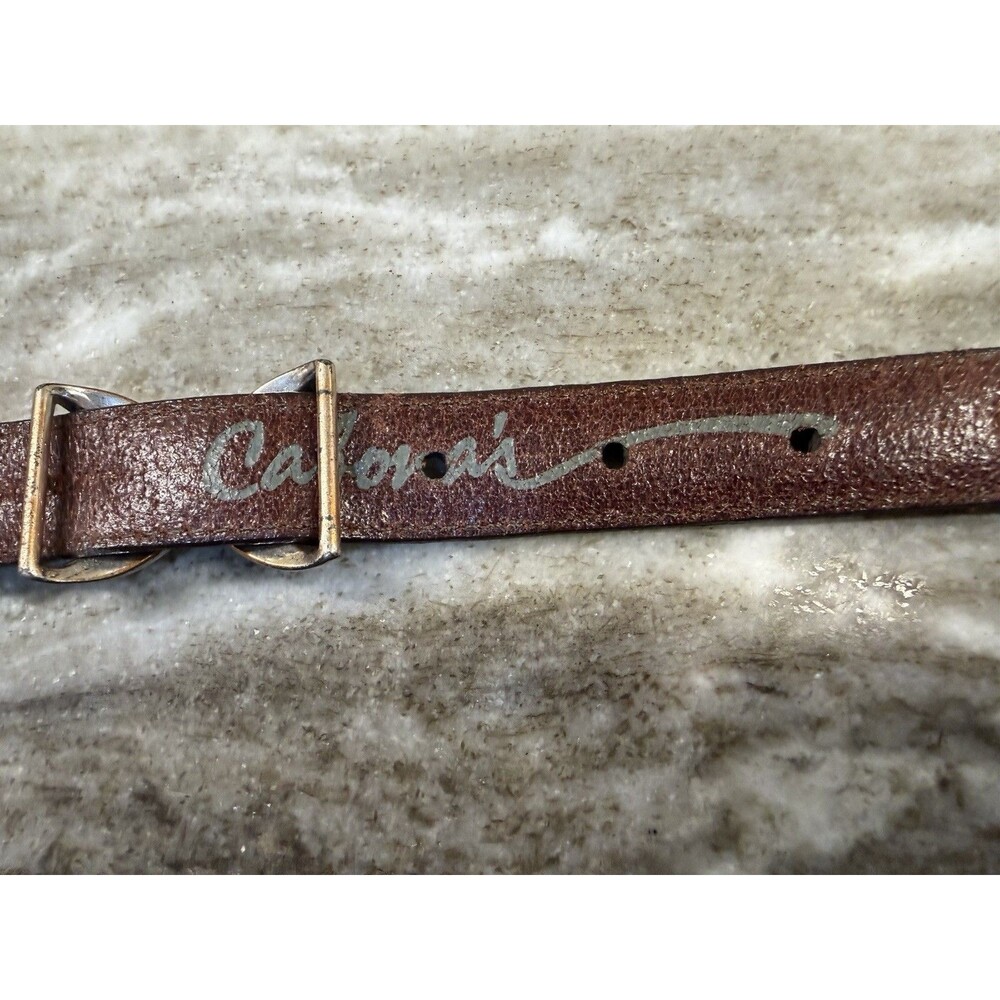 1990s Brighton Womens S Brown Leather Belt Silver XS And Diamond Concho Western - Picture 9 of 15